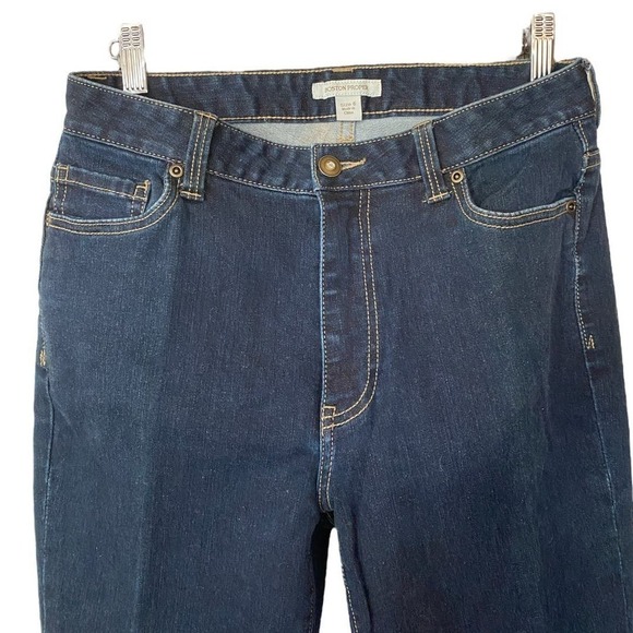Boston Proper Paris Slim Boot Cut Sz 6 Dark Wash, 10” rise, 14.5” Waist Ins. 32” - Picture 3 of 12